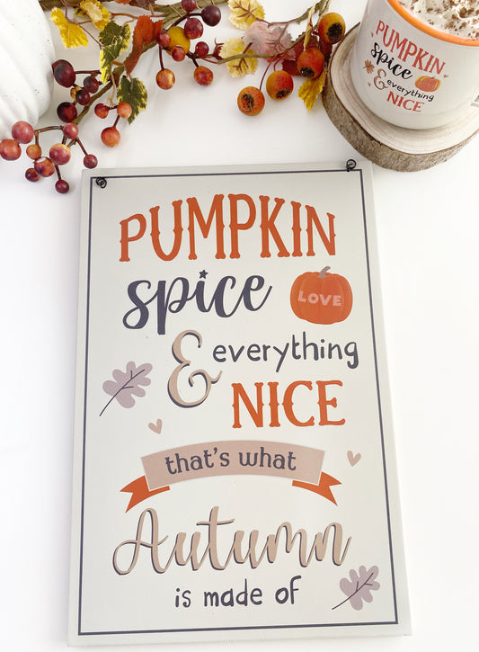 Large Pumpkin Spice Sign
