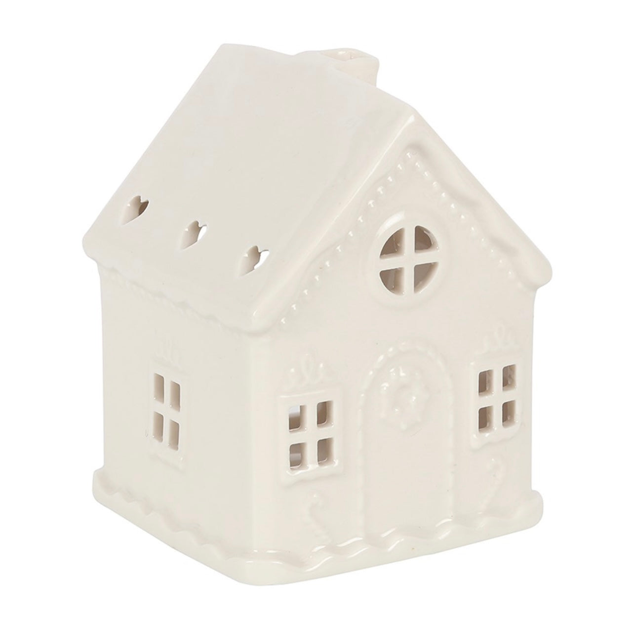 White Gingerbread House Burner