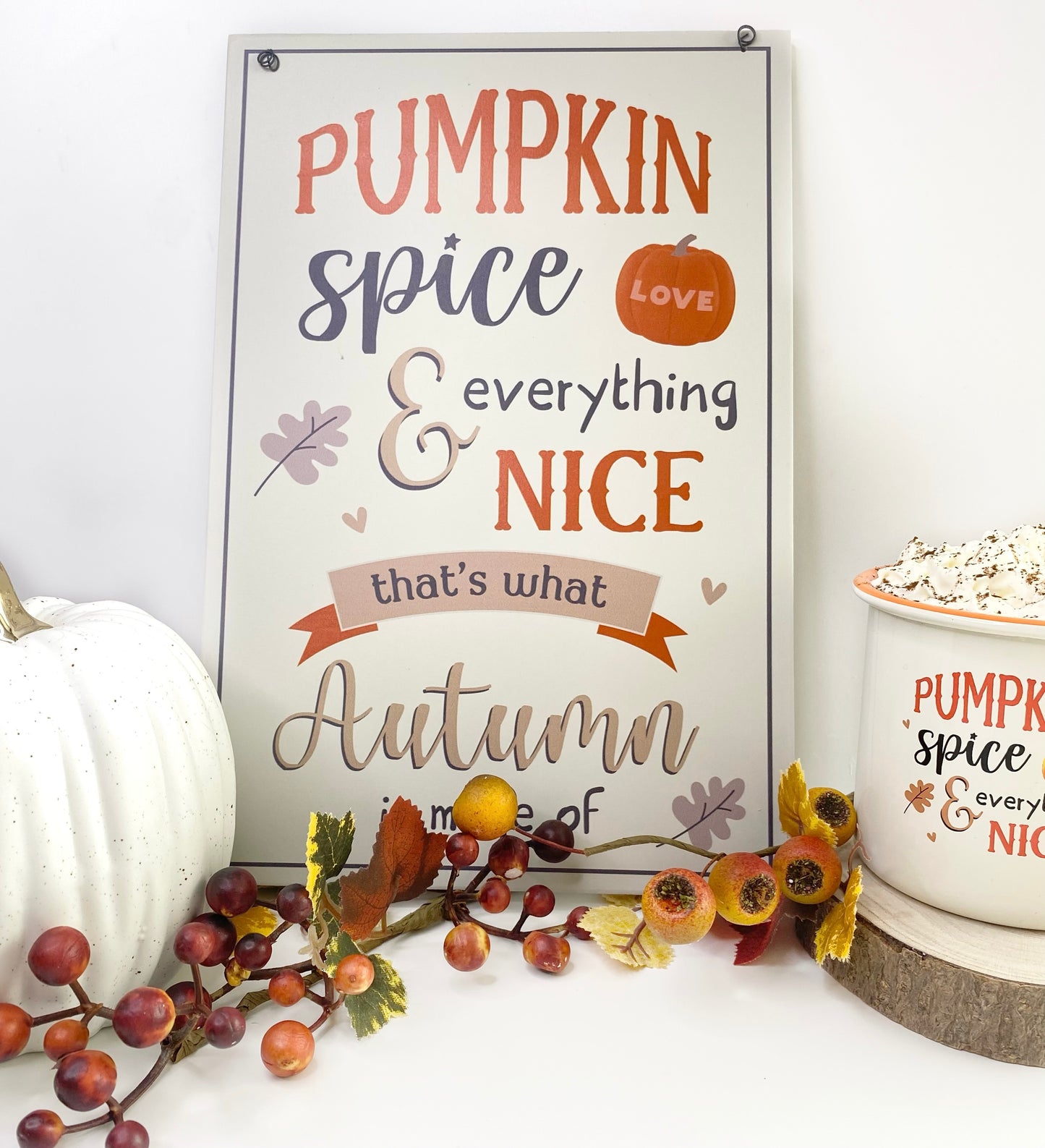 Large Pumpkin Spice Sign